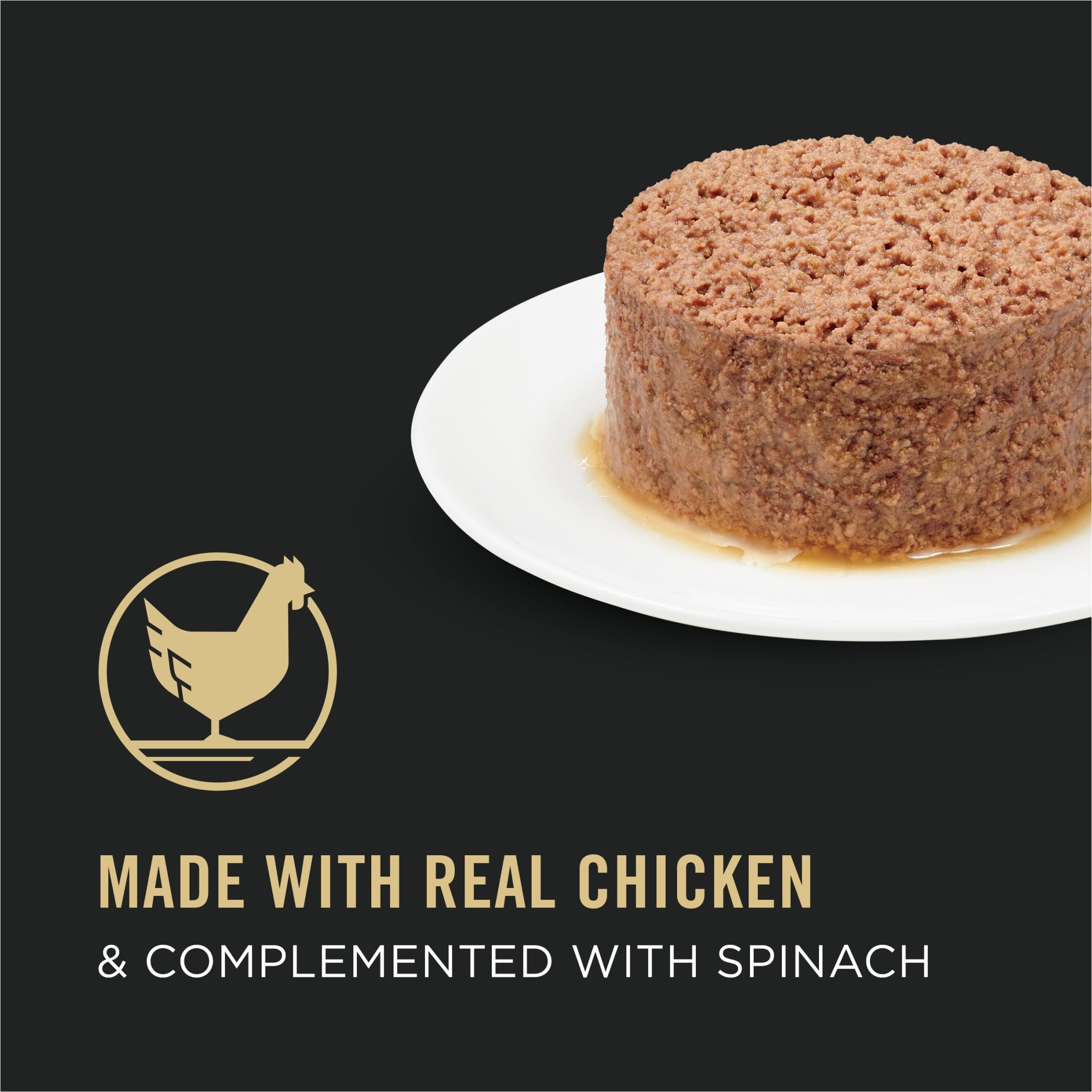 Purina Pro Plan, Grain Free Chicken and Spinach, Wet Cat Food, 3 oz Cans, 24 Pack