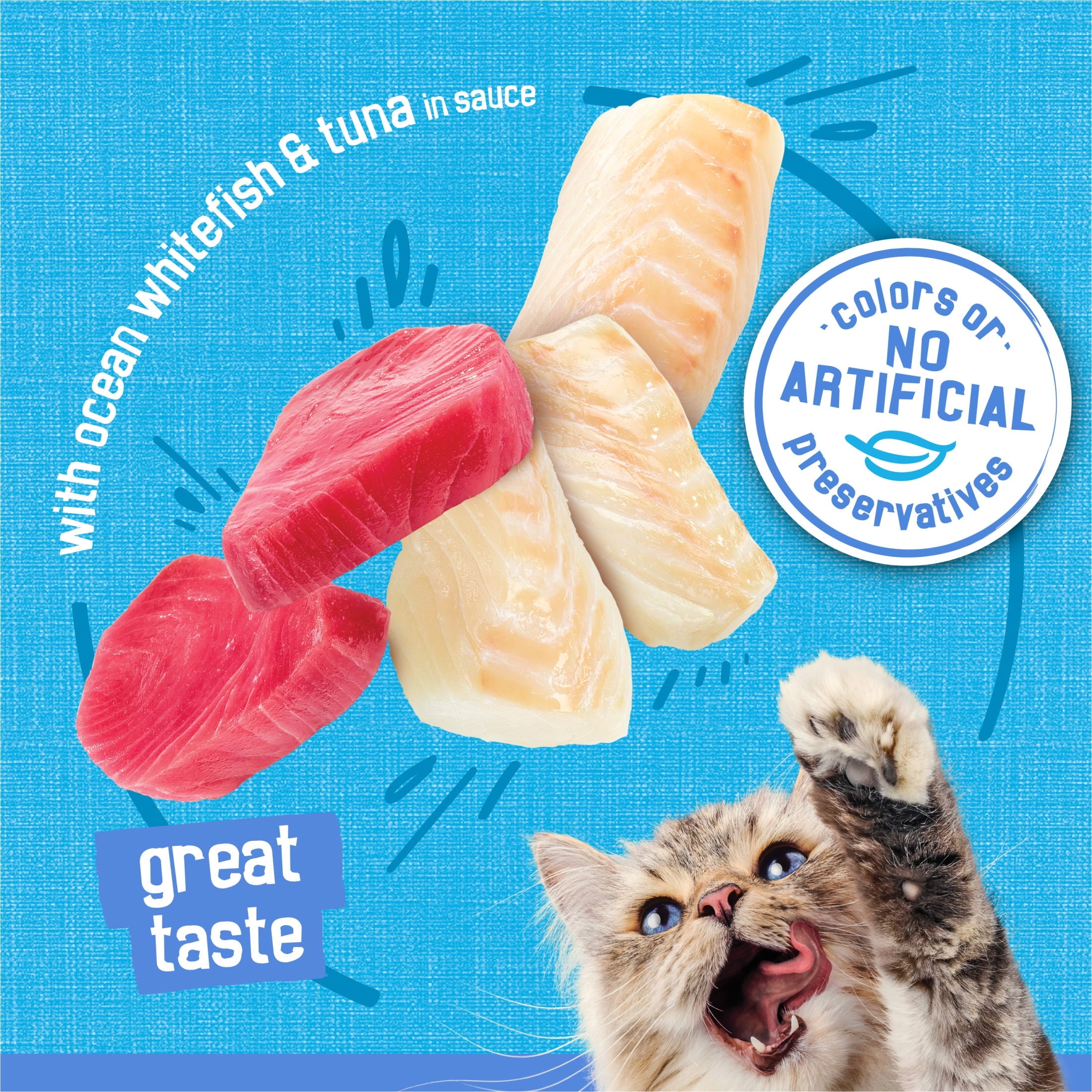 Purina Friskies Shreds With Ocean Whitefish and Tuna in Sauce, Wet Cat Food, 5.5 oz Can