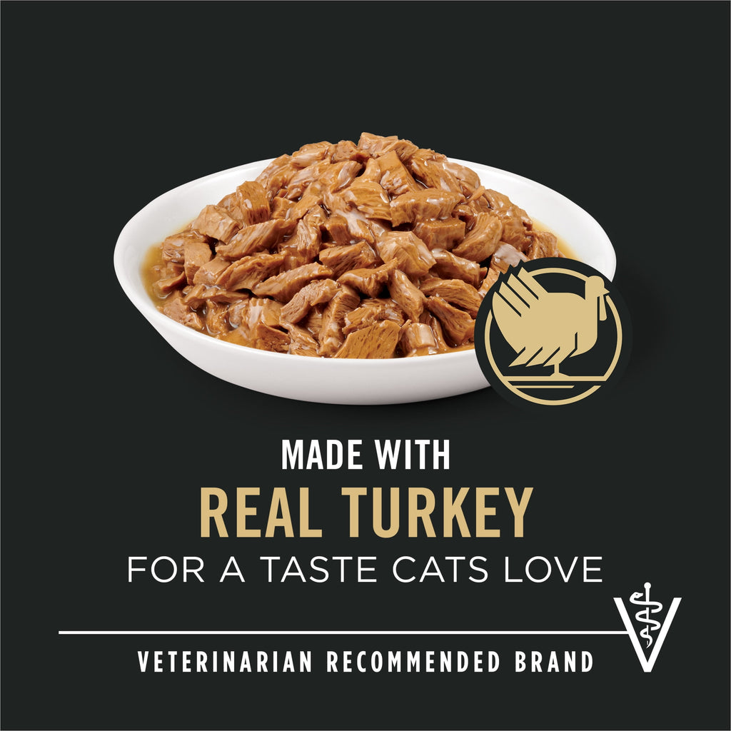 Purina Pro Plan Indoor Balance Turkey Cat Food Wet Entree in Gravy, 3 oz Can