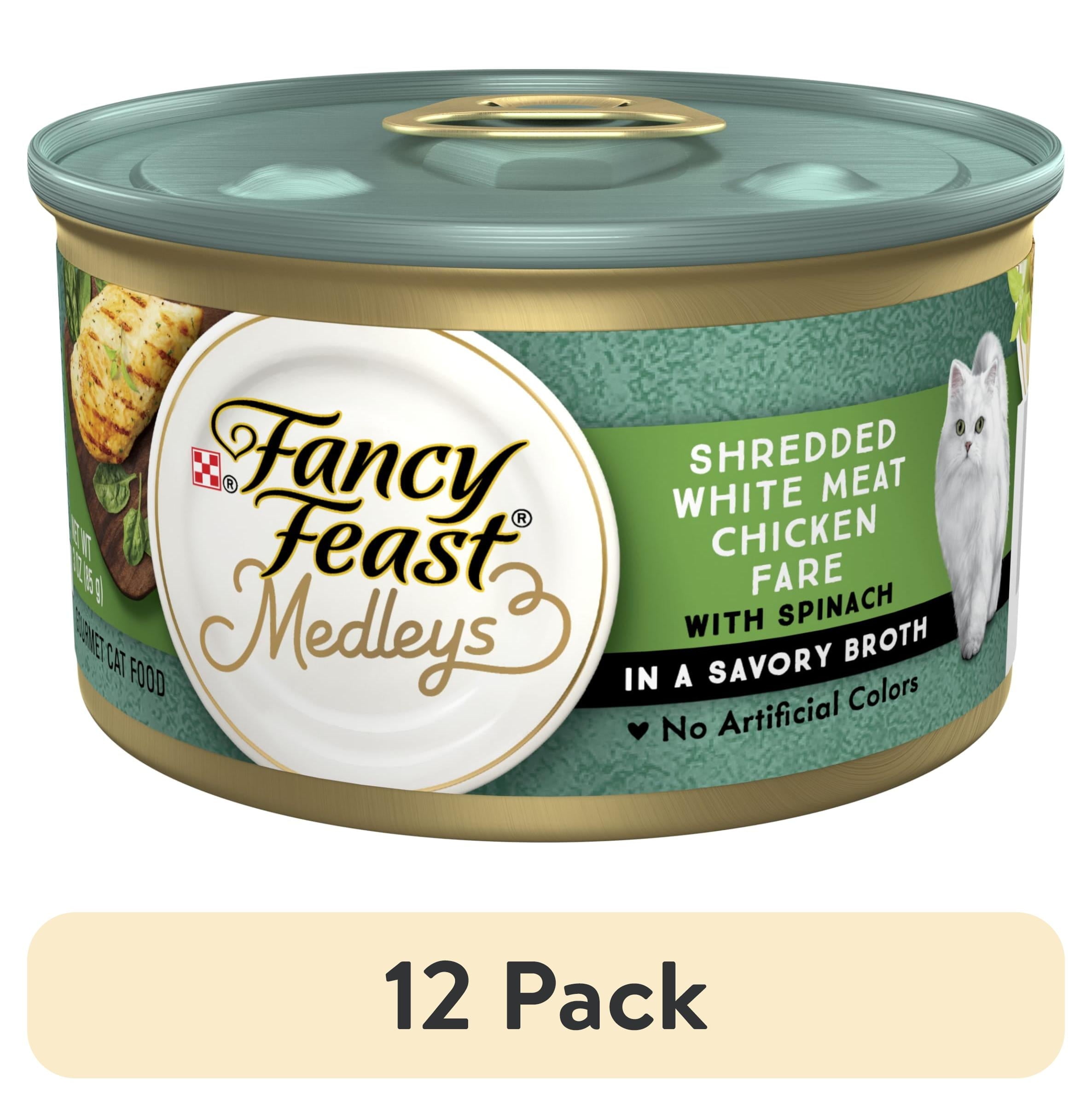 (12 pack) Purina Fancy Feast Medleys Kitten Food, Wet Cat Food, Shredded Chicken & Spinach, 3 oz Can