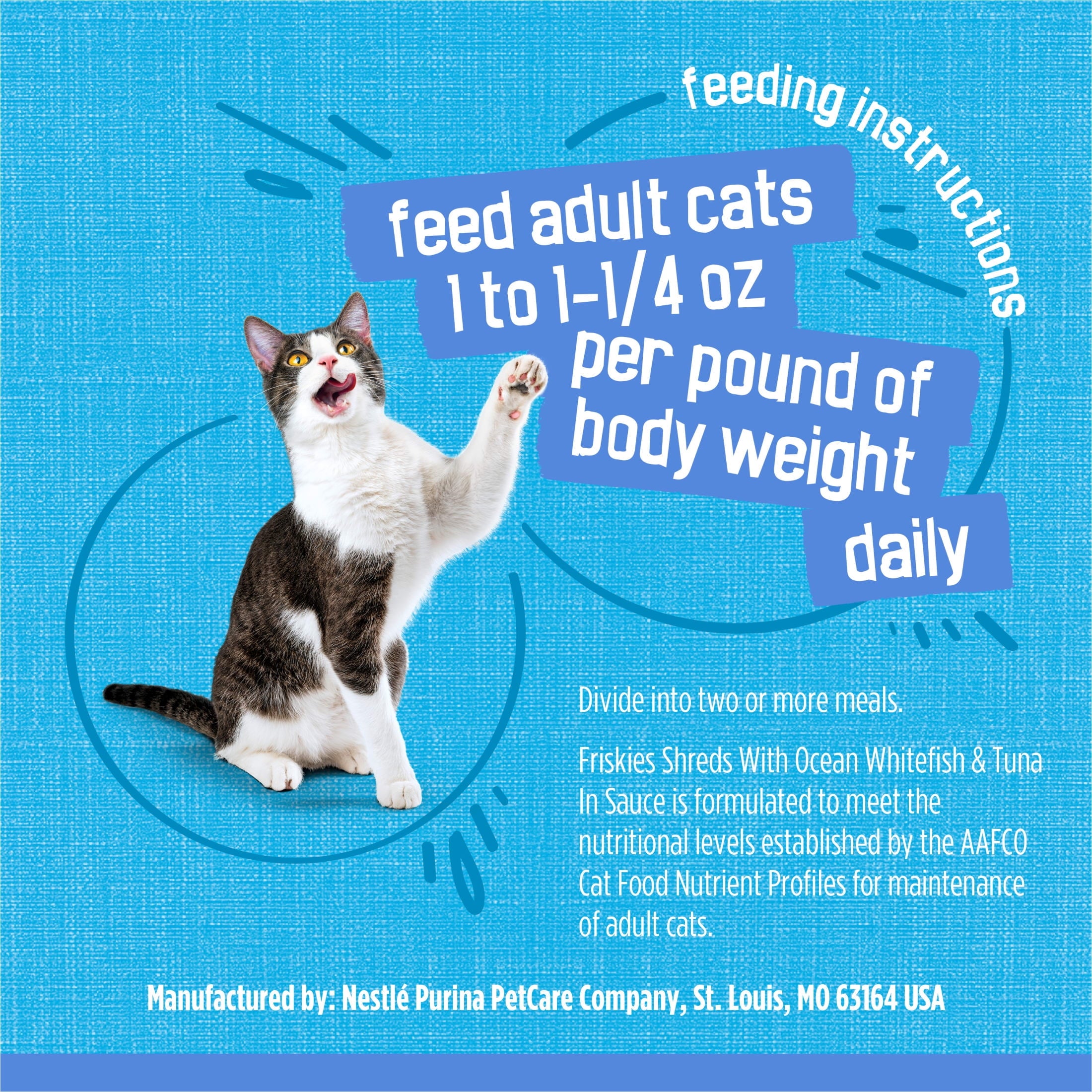 Purina Friskies Shreds With Ocean Whitefish and Tuna in Sauce, Wet Cat Food, 5.5 oz Can