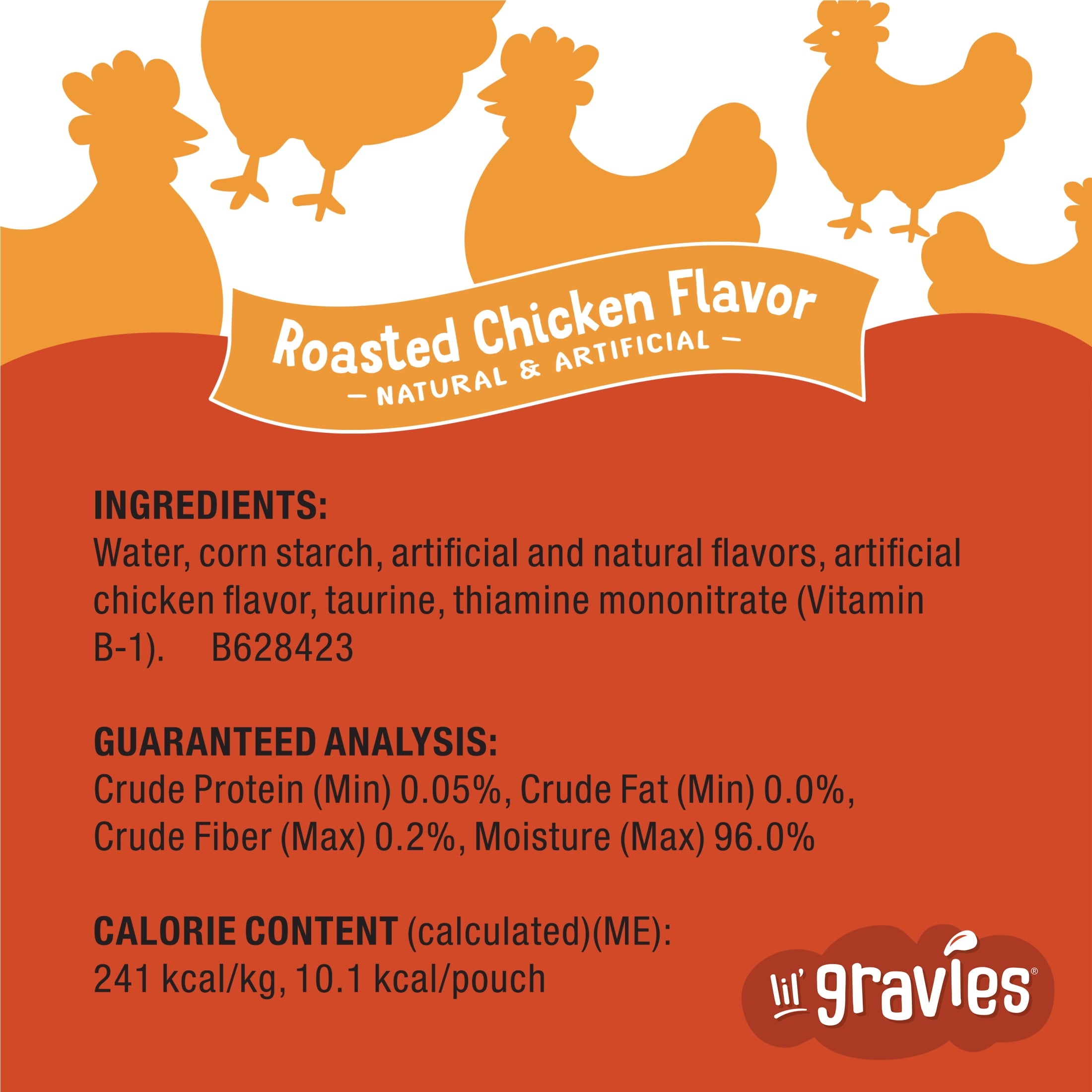 Purina Friskies Lil Gravies Roasted Chicken Flavor Gravy, Wet Cat Food, 1.1 oz. Pouch, 16 Count