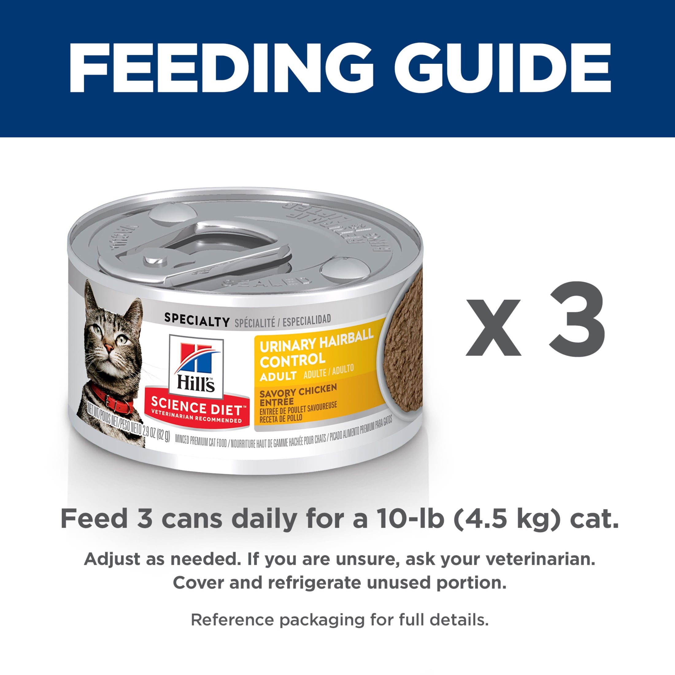 Hill's Science Diet Urinary & Hairball Control Savory Chicken Wet Cat Food, 2.9oz Can 24pk