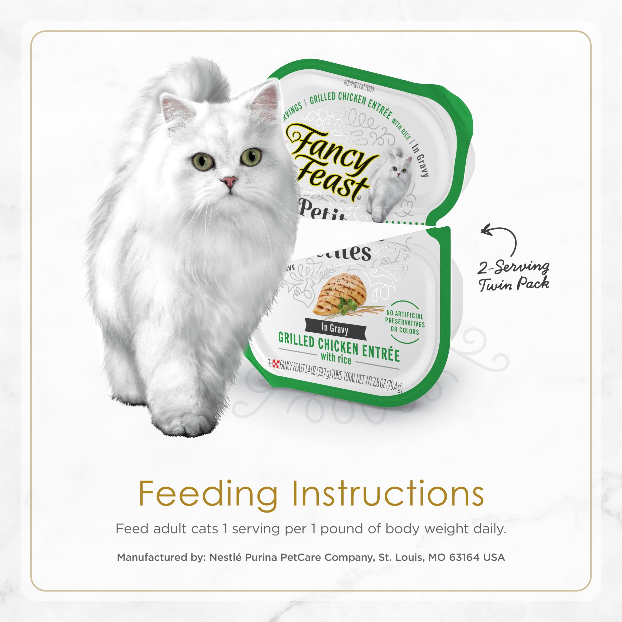 Purina Fancy Feast Petites Kitten Food, Wet Cat Food, Gravy Collection, 1.4 oz Tub (24 Pack)