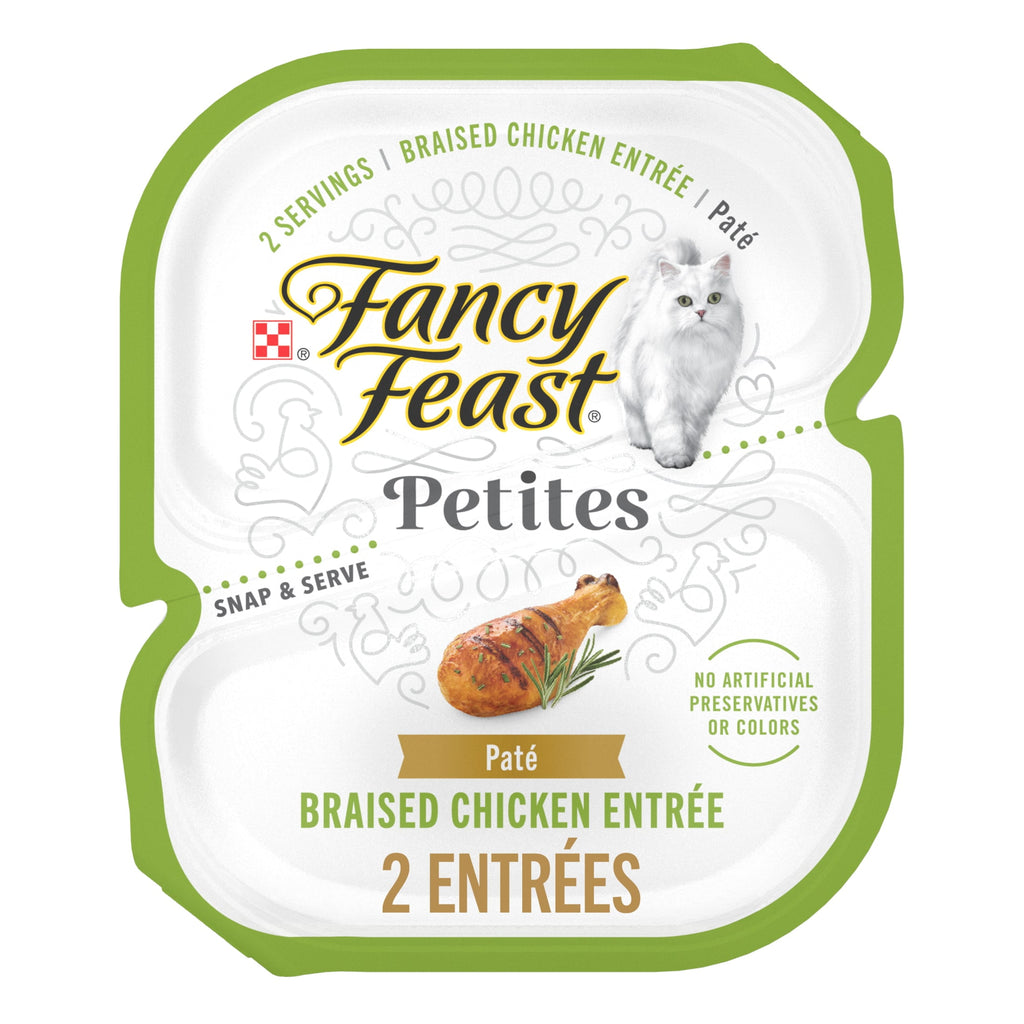 (12 pack) Purina Fancy Feast Petites Braised Chicken Entrée Gourmet Wet Cat Food Pate