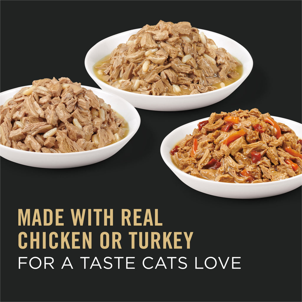 Purina Pro Plan Gravy Wet Cat Food Variety Pack, Chicken & Turkey Favorites, 12 Pack, 3 oz. Cans