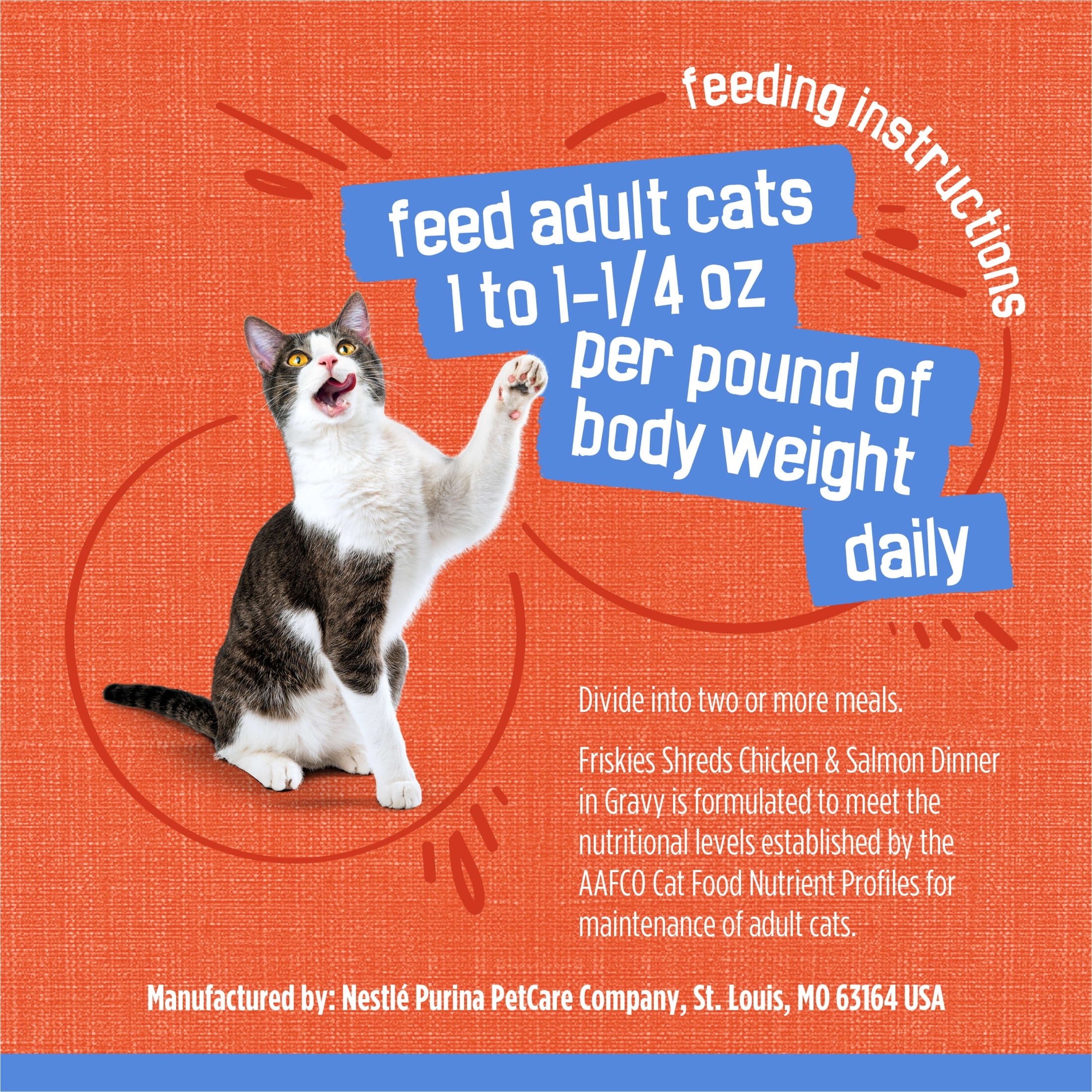 (12 pack) Purina Friskies Shreds, Chicken and Salmon Dinner in Gravy, Wet Cat Food, 5.5 oz Can