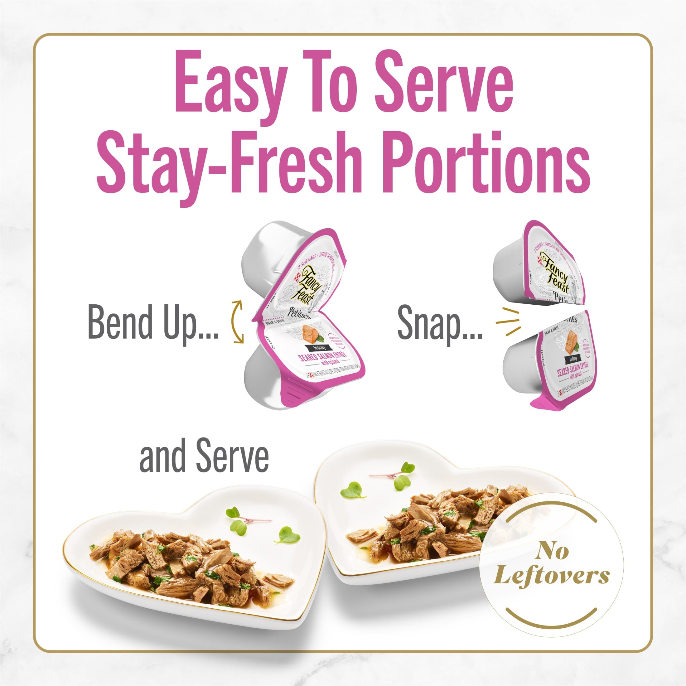 Purina Fancy Feast Petites Seared Salmon Entree With Spinach in Gravy Gourmet Wet Cat Food Pate