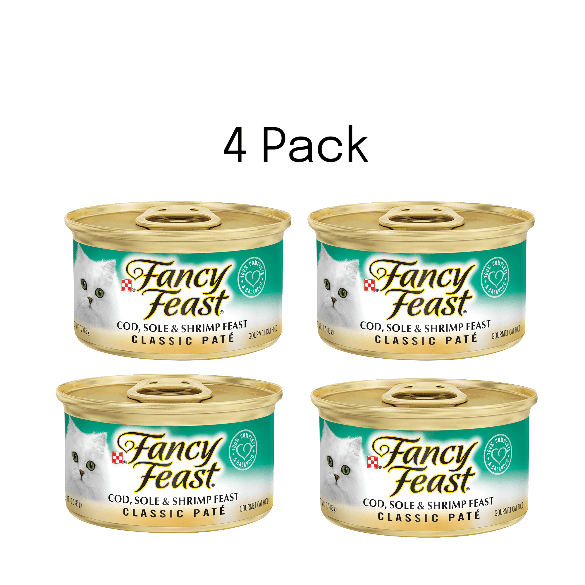 Fancy Feast Classic Pate Kitten Food, Wet Cat Food, Cod, Sole & Shrimp, 3 oz Can