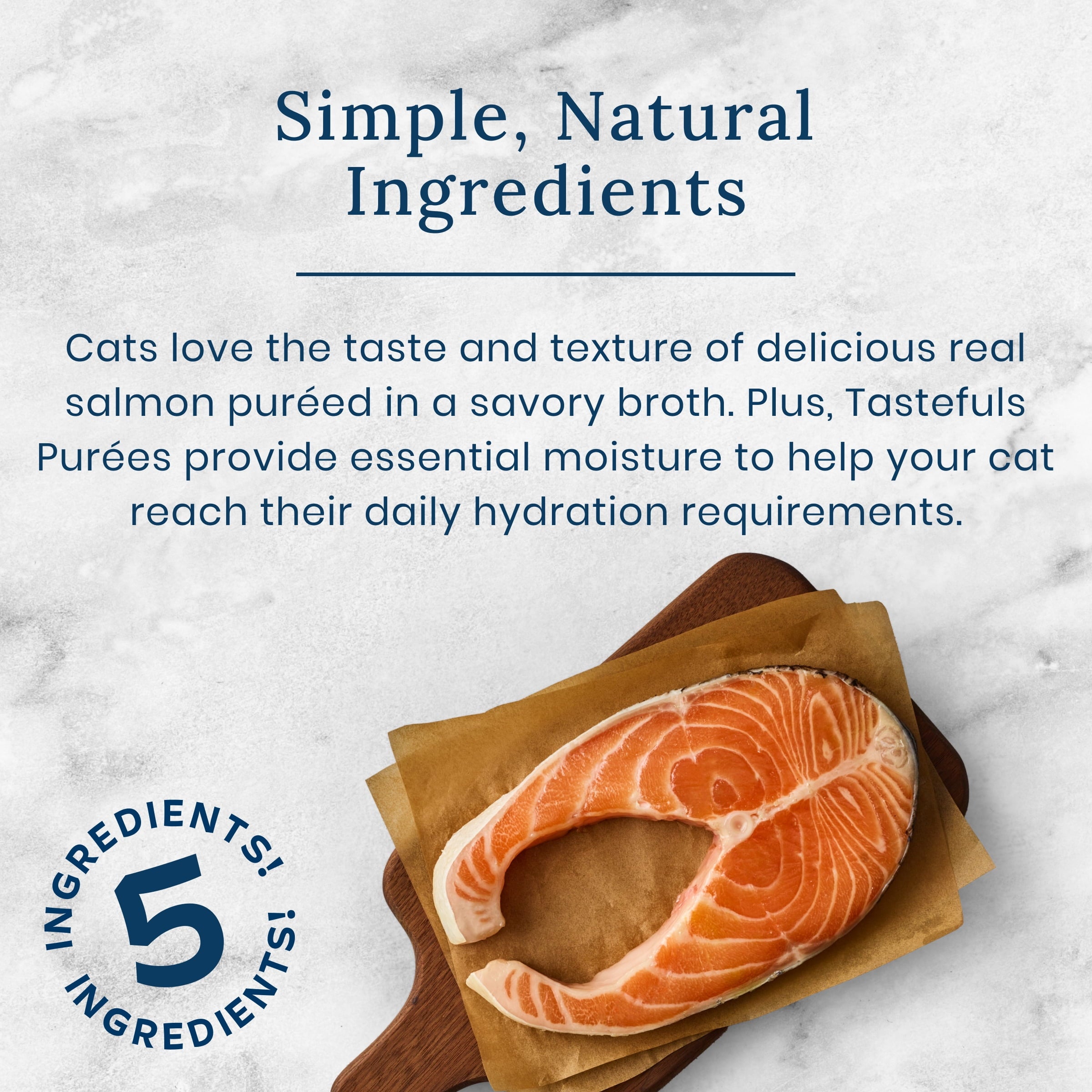 Blue Buffalo Tastefuls Adult Cat Natural Purees, Salmon 3-oz Resealable Twist Cap Pouch