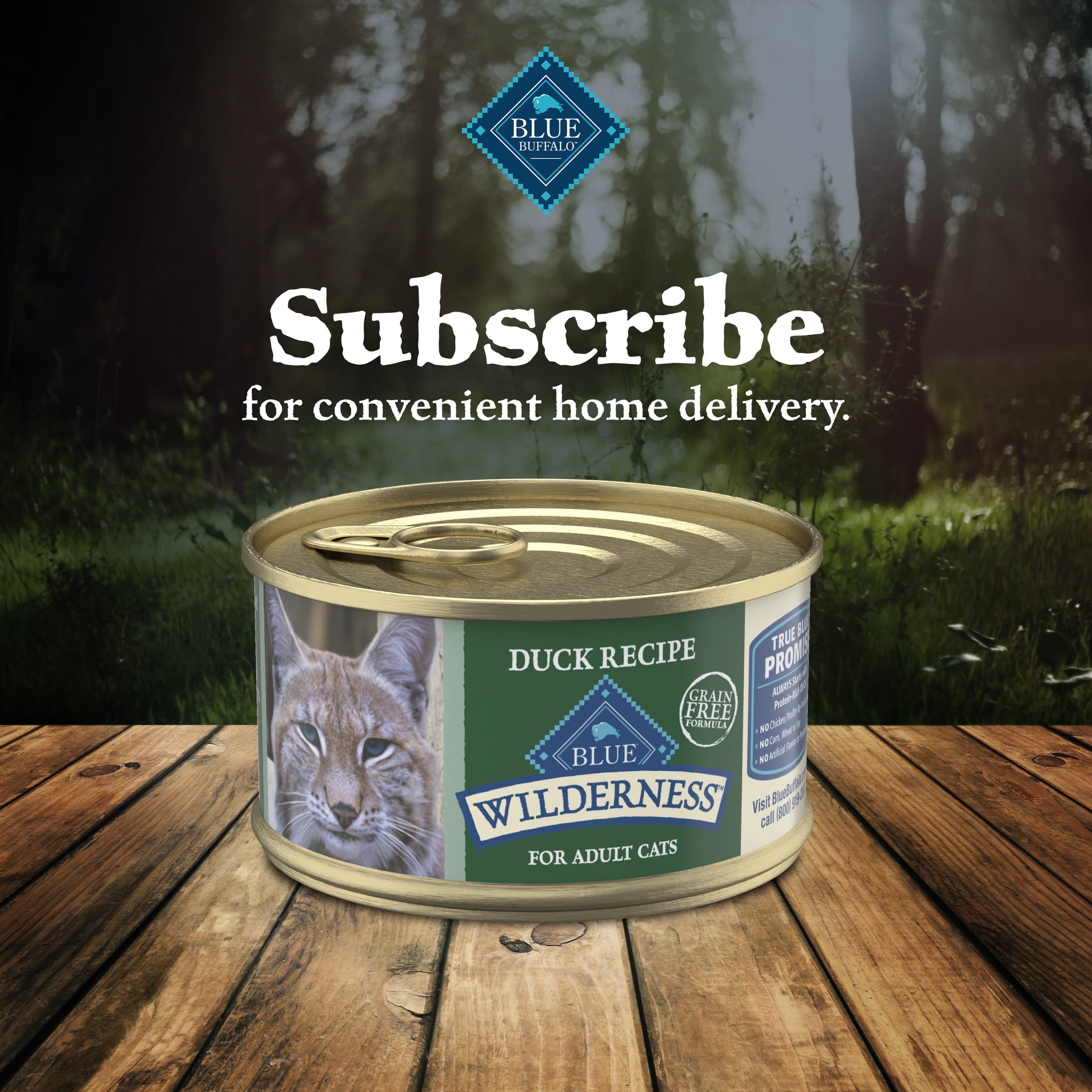 (3 pack) Blue Buffalo Wilderness High-Protein Adult Cat Wet Food, Duck, 3-oz. Can