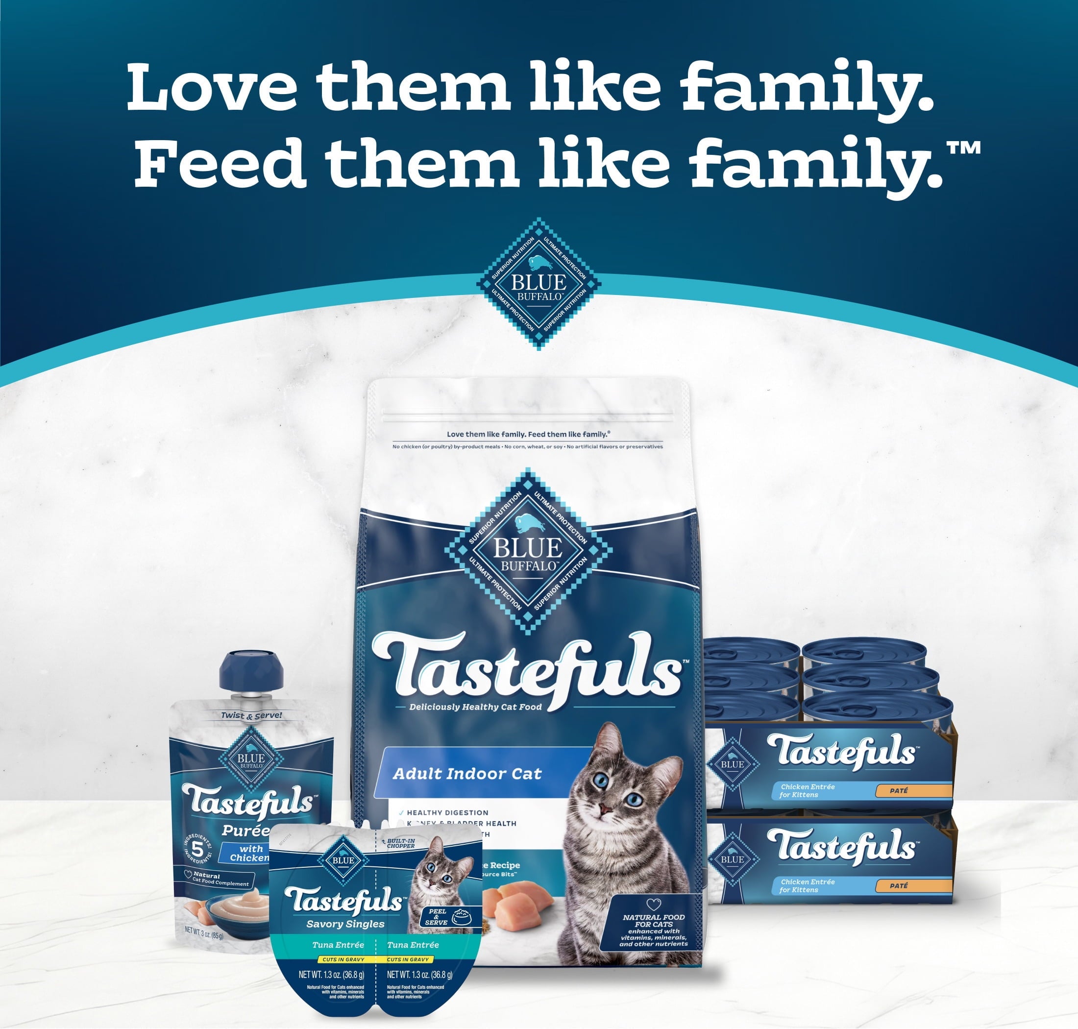 (6 pack) Blue Buffalo Tastefuls Kitten Wet Food Paté, Chicken Entrée 3-oz.
