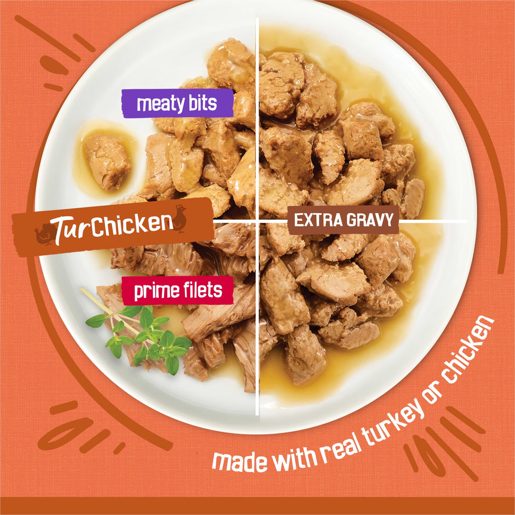 (2 pack) Purina Friskies Turchicken Gravy, Soft Variety Pack, Wet Cat Food, 5.5 oz Cans, 40 Pack