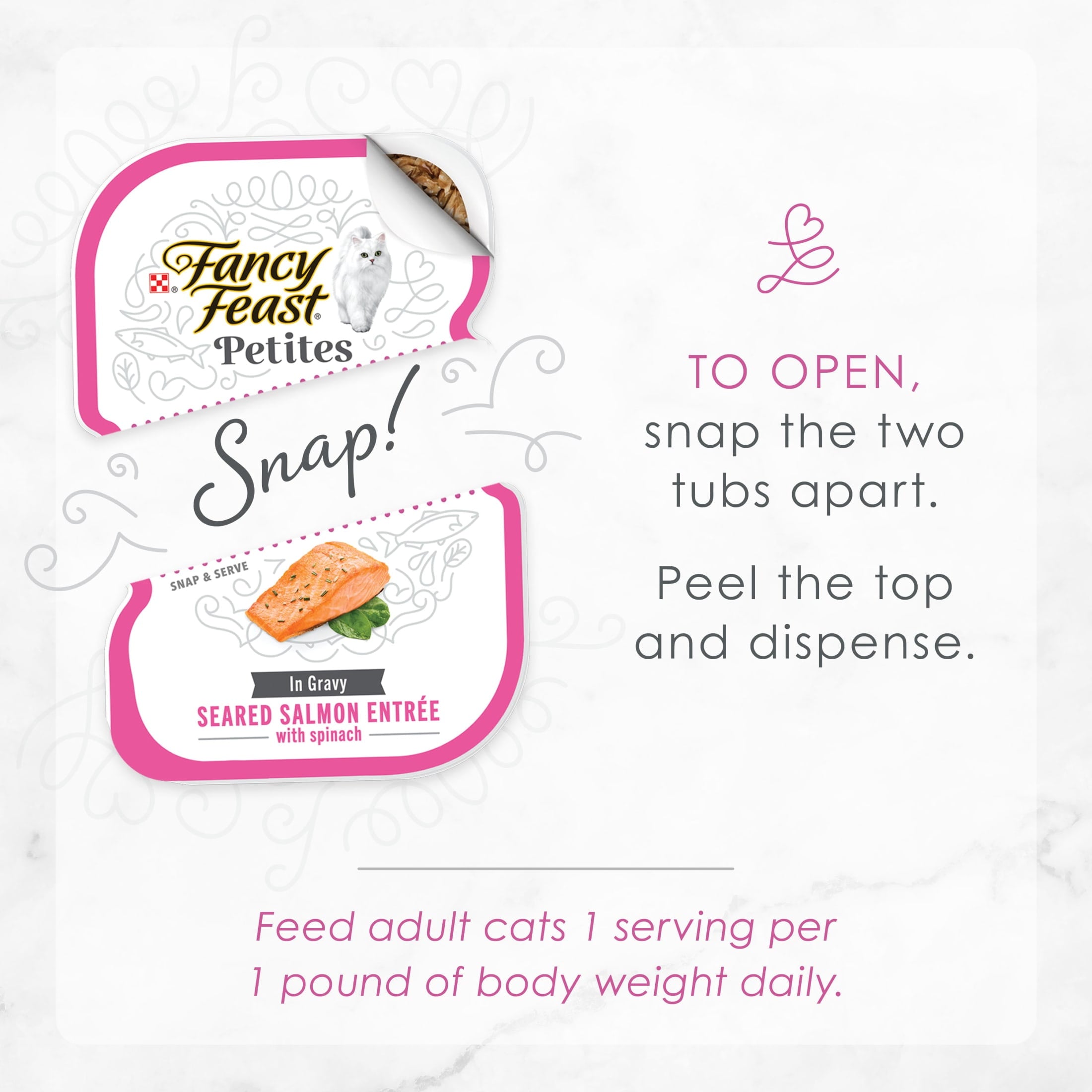 Purina Fancy Feast Petites Seared Salmon Entree With Spinach in Gravy Gourmet Wet Cat Food Pate