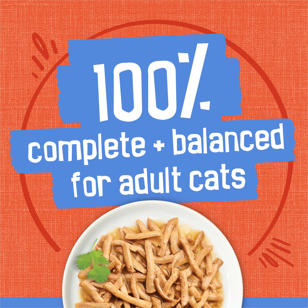 (12 pack) Purina Friskies Shreds, Chicken and Salmon Dinner in Gravy, Wet Cat Food, 5.5 oz Can