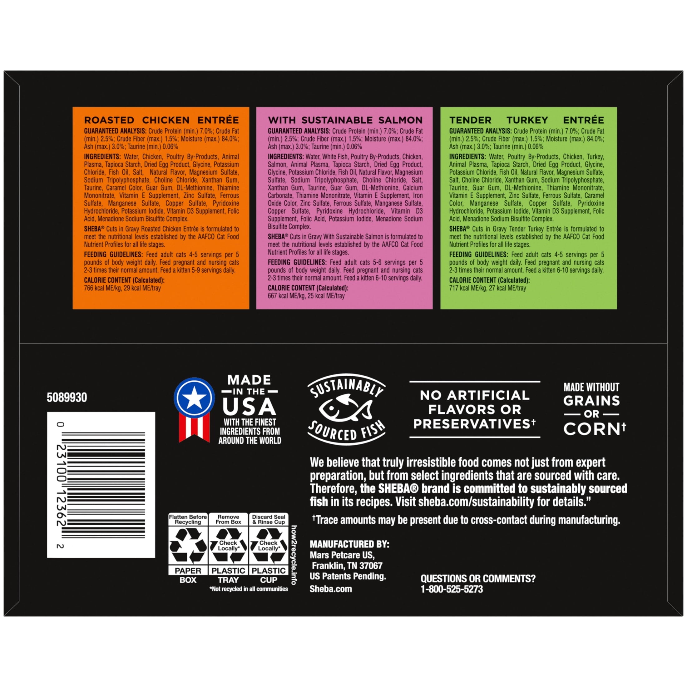 Sheba Perfect Portions Cuts In Gravy Variety Pack Wet Cat Food, 2.6 Oz Twin-Pack Trays (24 Count)