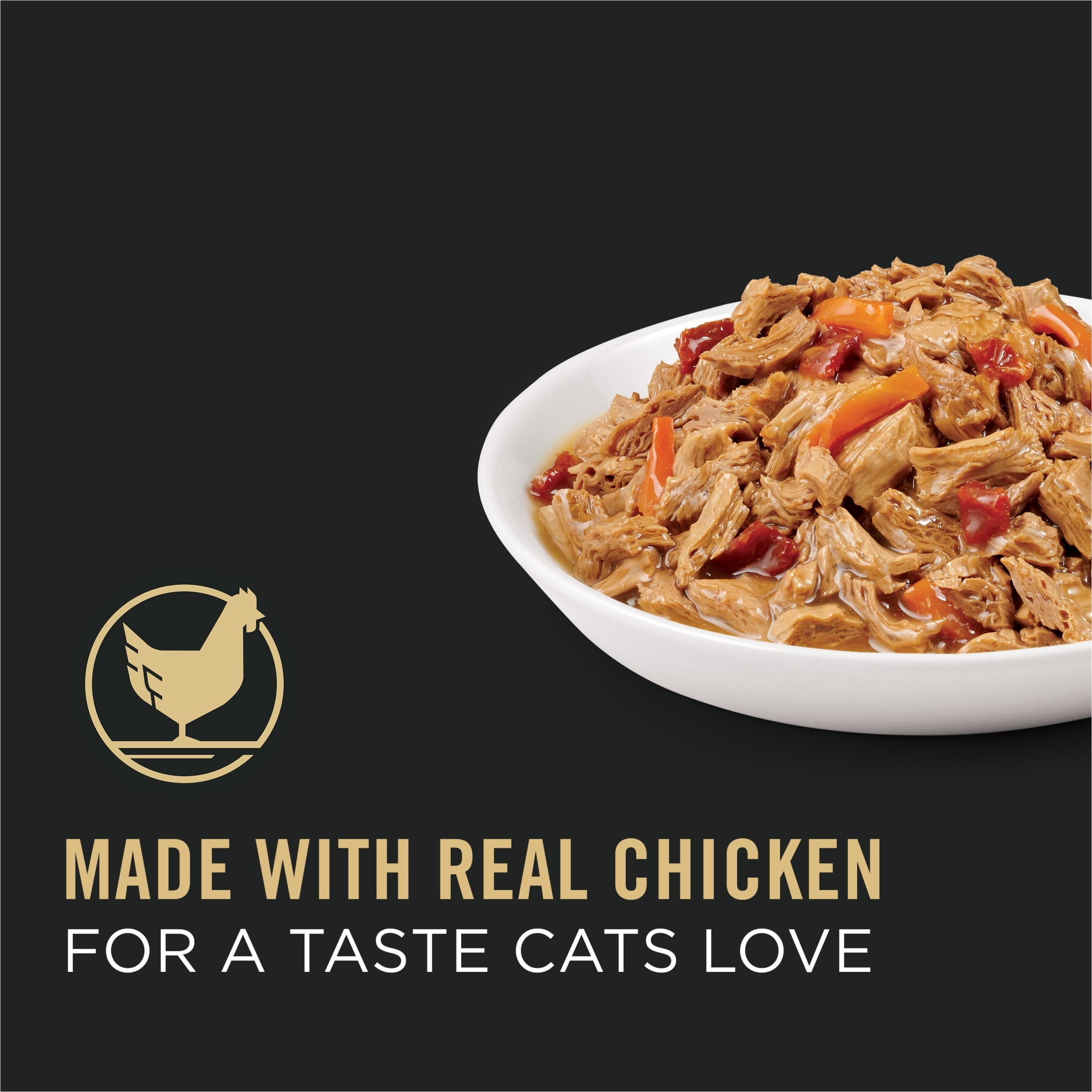 Purina Pro Plan Complete Essentials, Chicken Vegetables, Wet Cat Food, 3 oz Cans, 24 Pack