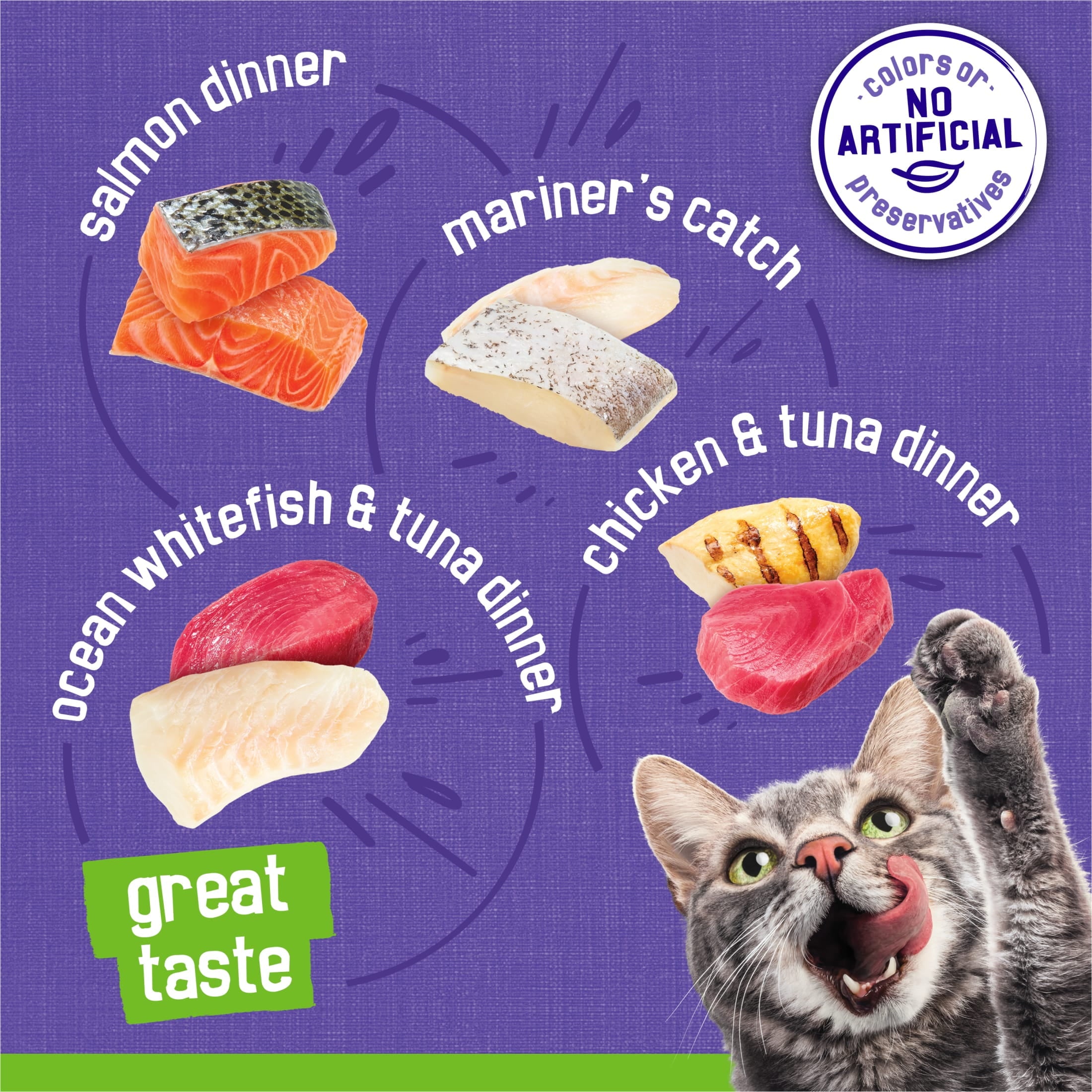 (2 pack) Purina Friskies Pate, Soft Seafood and Chicken Variety Pack, Wet Cat Food, 5.5 oz Cans, 40 Pack