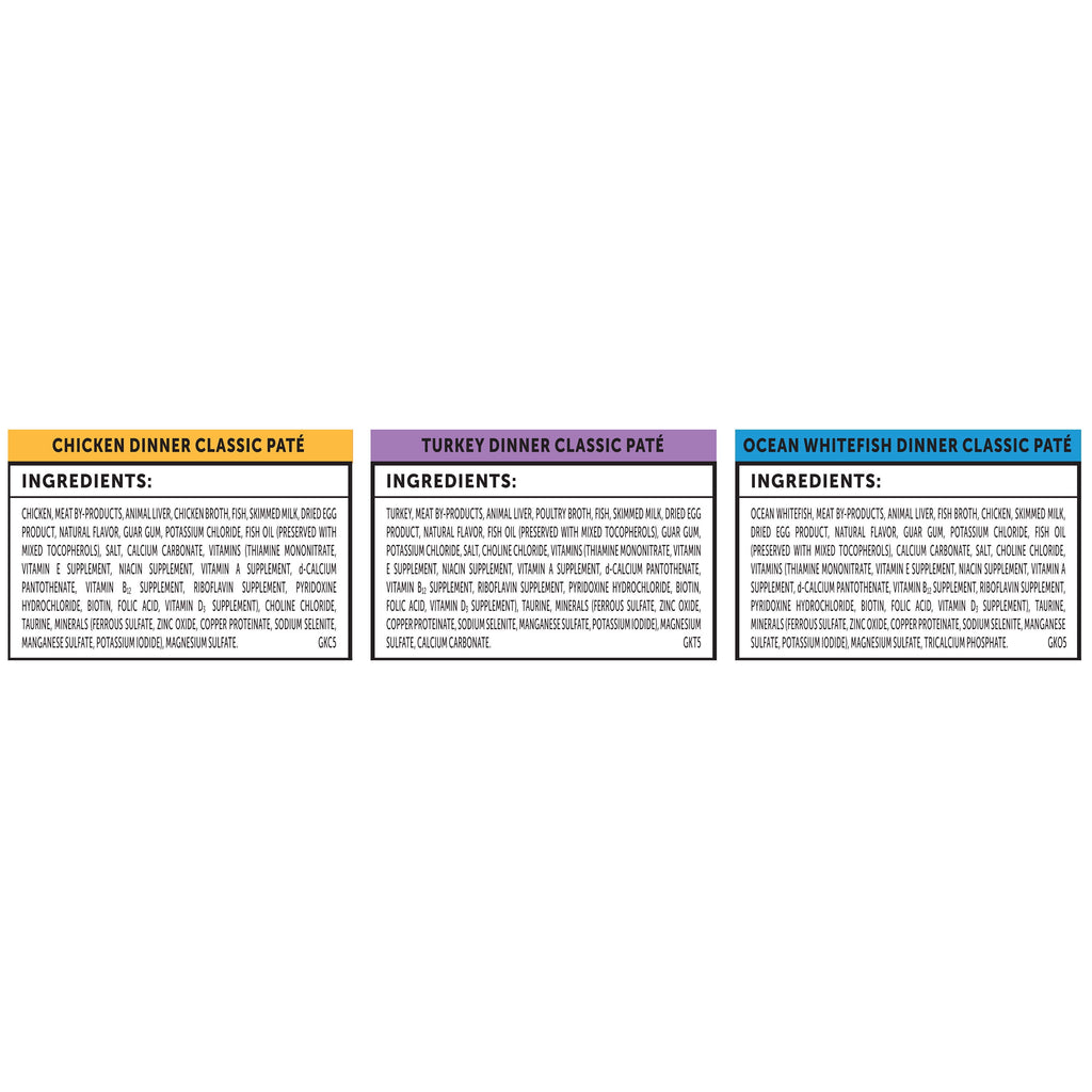 Vibrant Life Variety Pack Classic Pate Wet Kitten Food, Grain-Free, 3 oz Cans, 24 Count