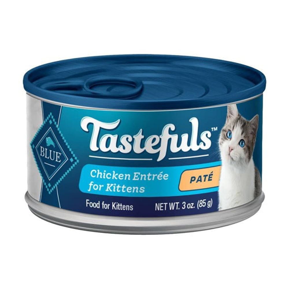 Blue Buffalo 3oz Chicken Entree Natural Kitten Pate Wet Cat Food (Pack of 6)