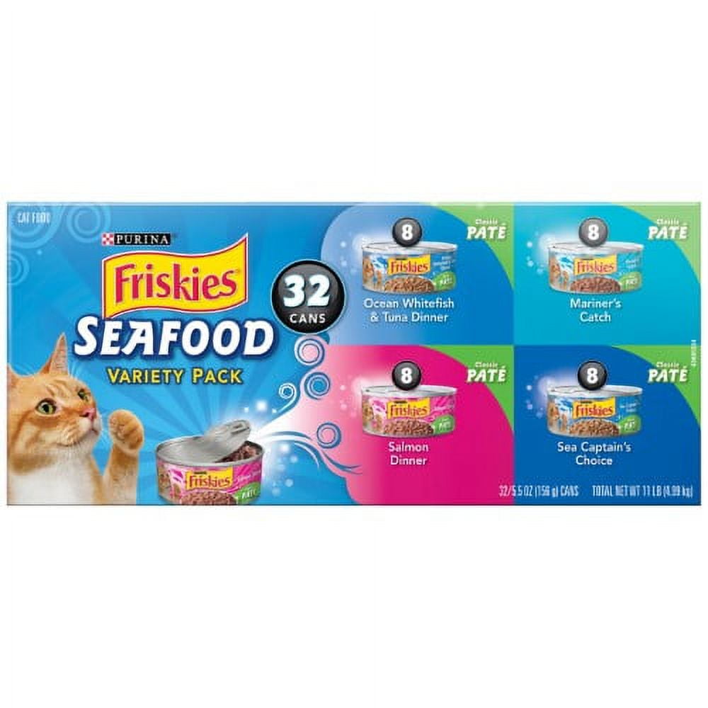 Purina Friskies Seafood Variety Canned Cat Food (Pack of 16)