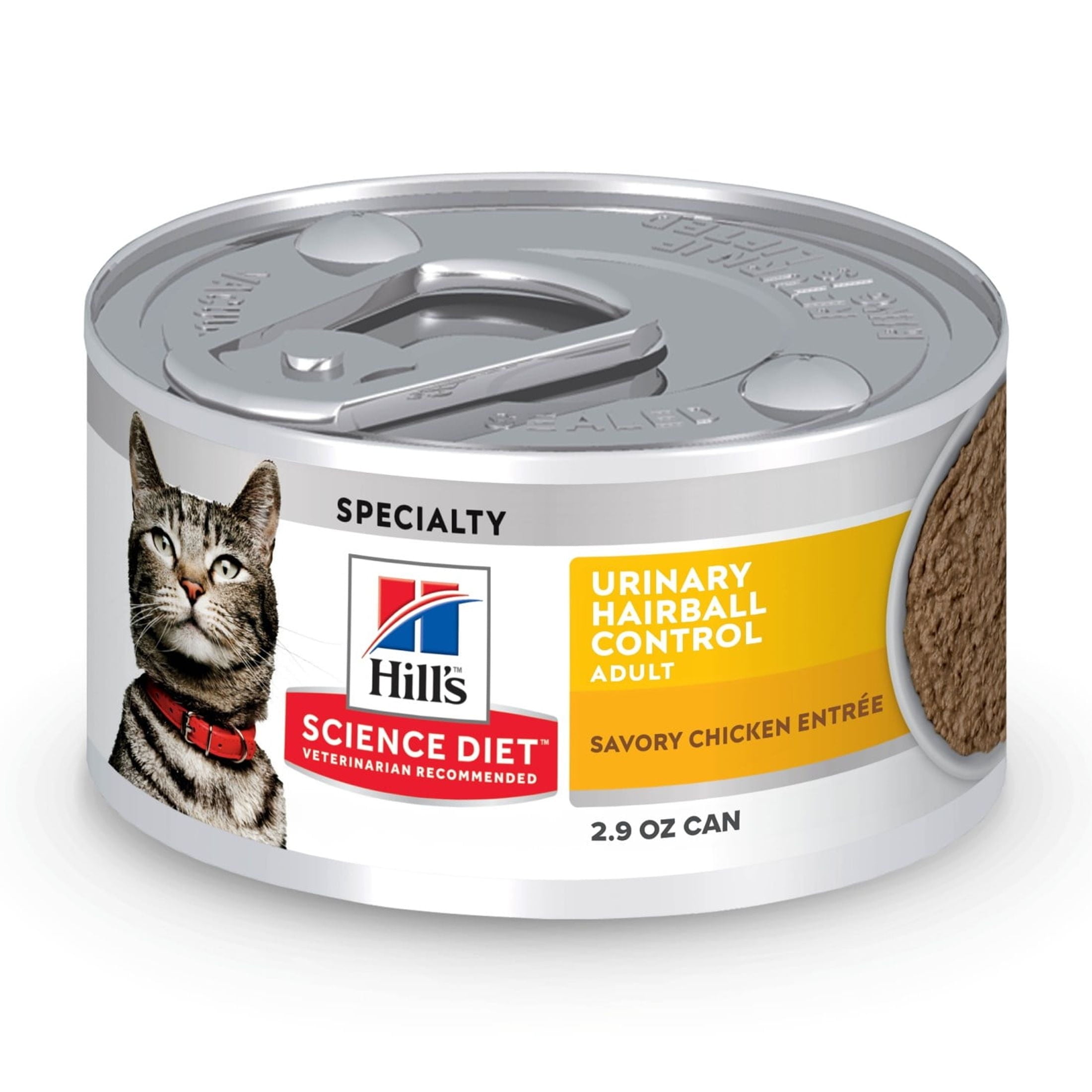 Hill's Science Diet Urinary & Hairball Control Savory Chicken Wet Cat Food, 2.9oz Can 24pk