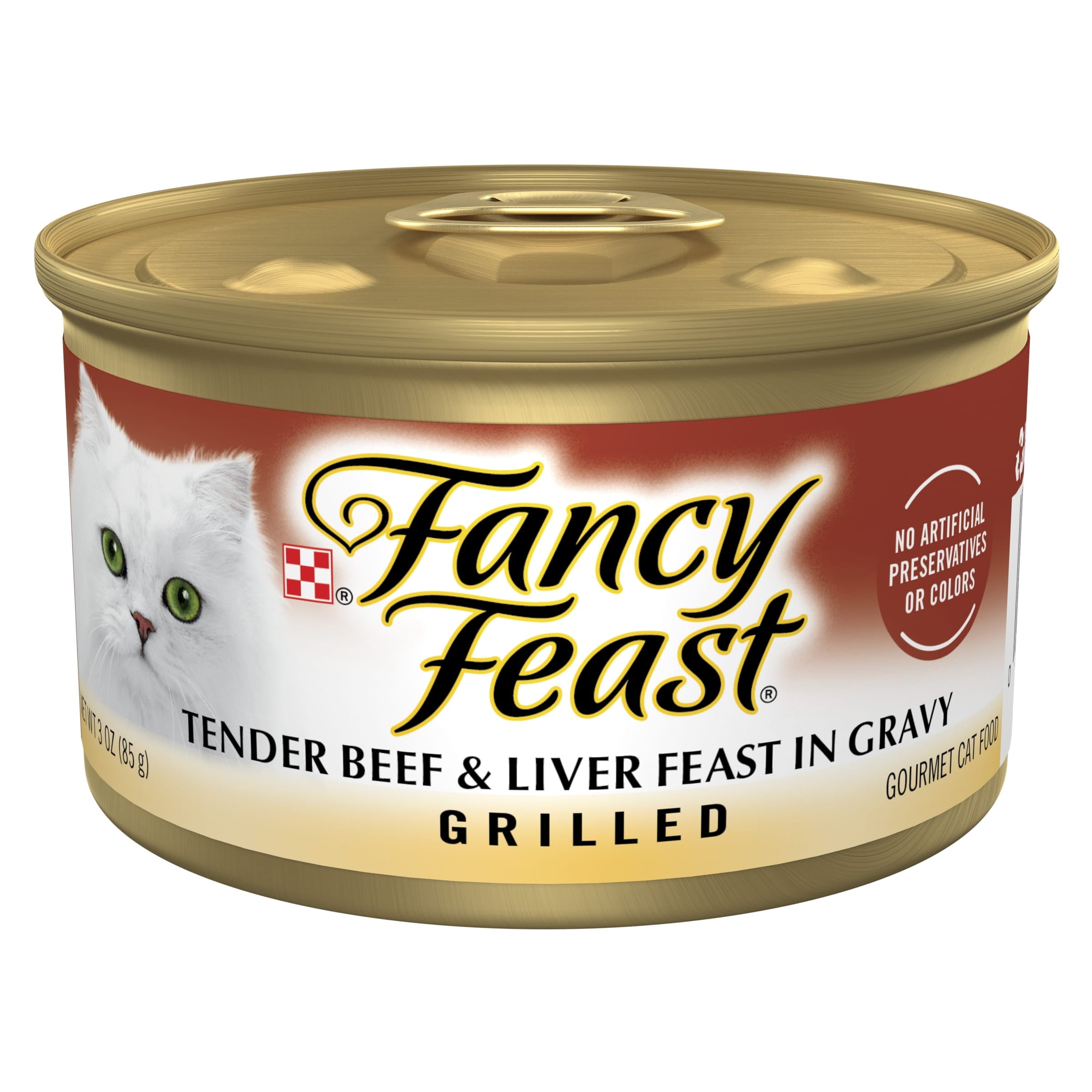 Purina Fancy Feast Grilled Kitten Food, Wet Cat Food, Beef & Liver in Gravy, 3 oz Cans (24 Pack)