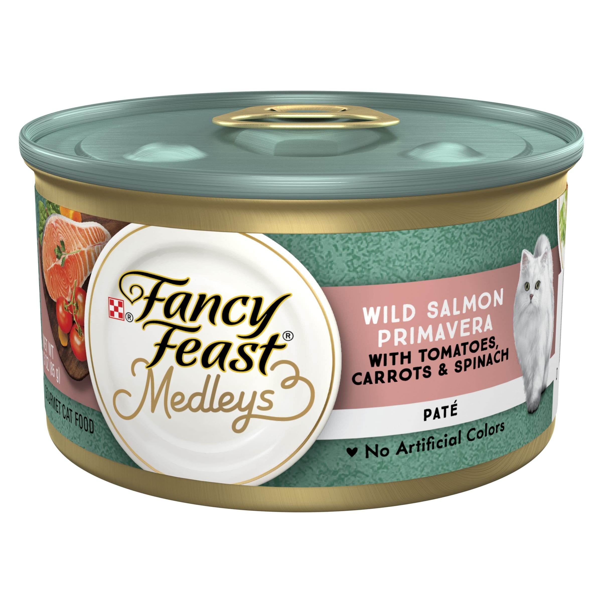 Purina Fancy Feast Medleys Pate Kitten Food, Wet Cat Food, Salmon Primavera, 3 oz Cans (24 Pack)
