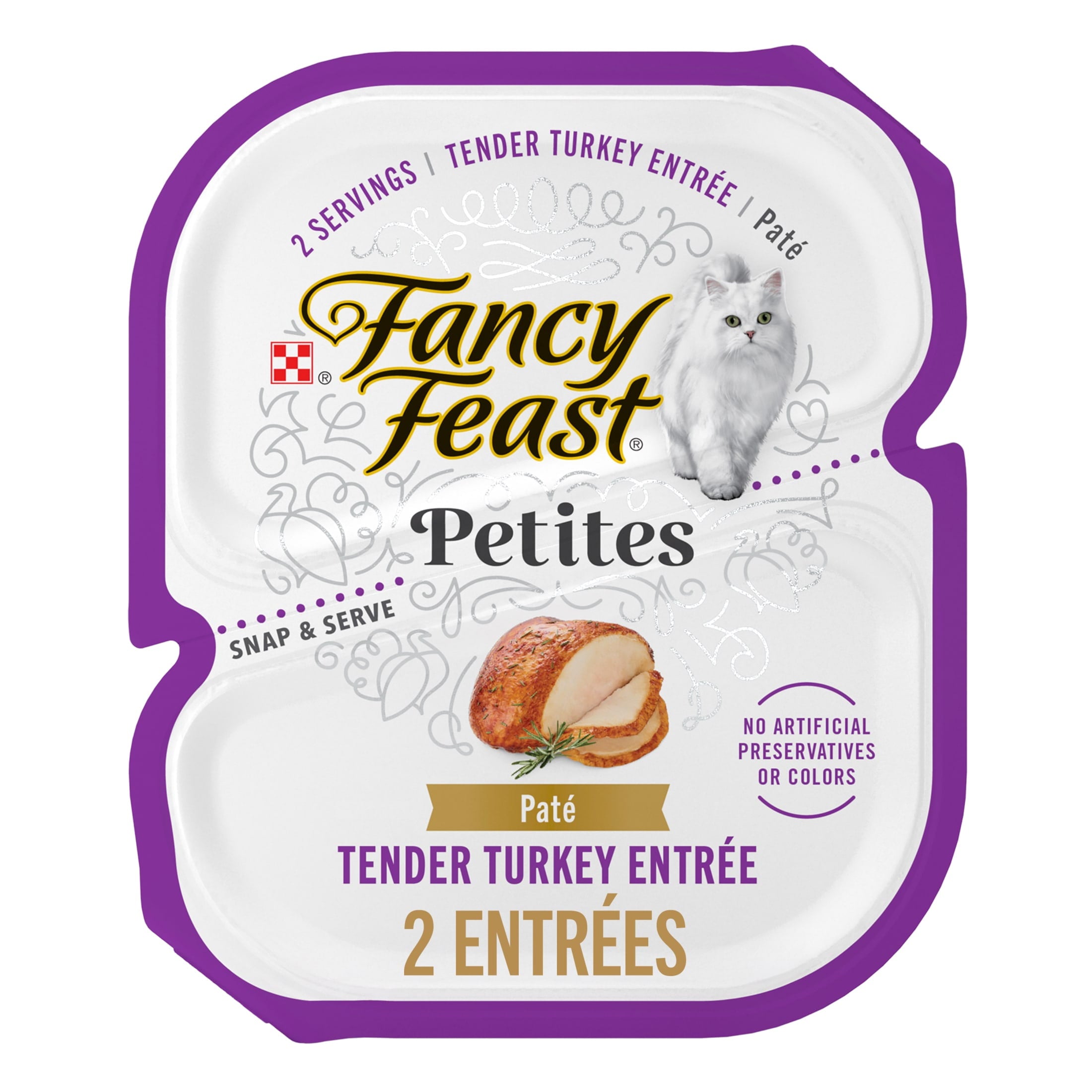 Purina Fancy Feast Petites Tender Turkey Entrée Gourmet Wet Cat Food Pate