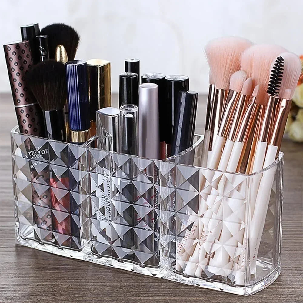 1PC Clear Acrylic Makeup Brush Holder Desk Cosmetic Organiser Lipstick