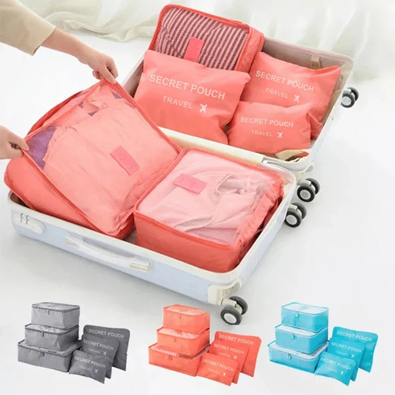 6 Pcs Travel Luggage Storage Bags, Versatile Lightweight Storage