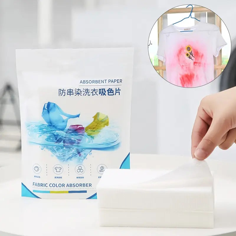 50 PCS/Bag Laundry Tablets Laundry Paper Anti-Staining Clothes Sheets