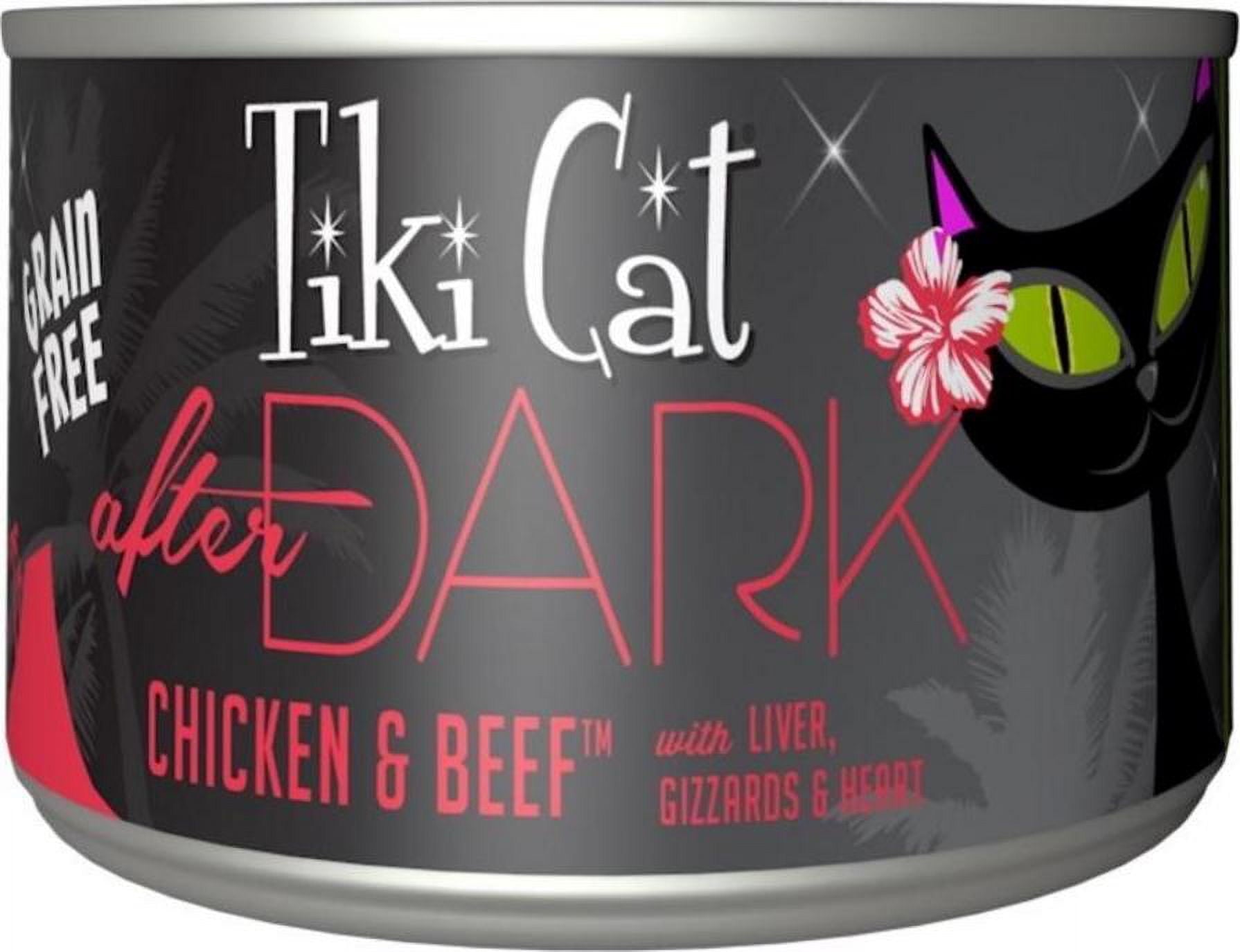 Tiki Cat After Dark Grain Free Chicken and Beef Canned Cat Food 2.8-oz, case of 12