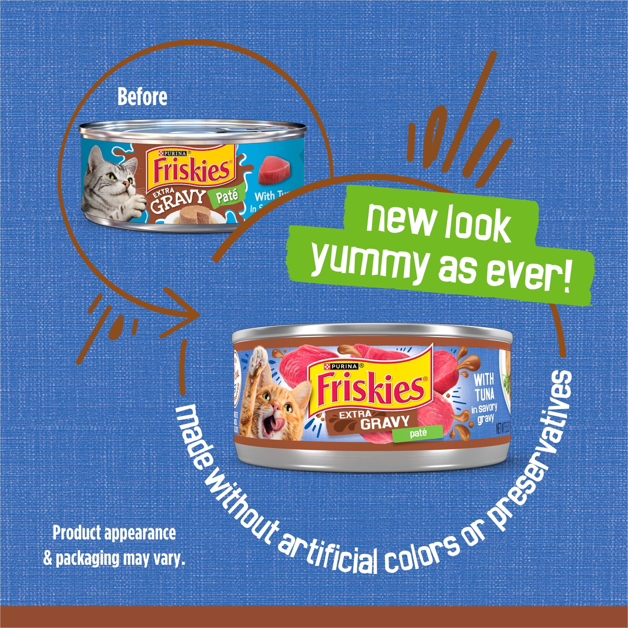 (12 pack) Purina Friskies Wet Cat Food Gravy Pate, Tuna, Wet Cat Food, 5.5 oz. Can