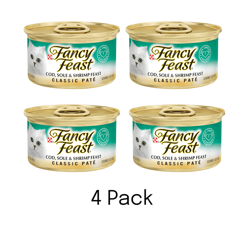 Fancy Feast Classic Pate Kitten Food, Wet Cat Food, Cod, Sole & Shrimp, 3 oz Can