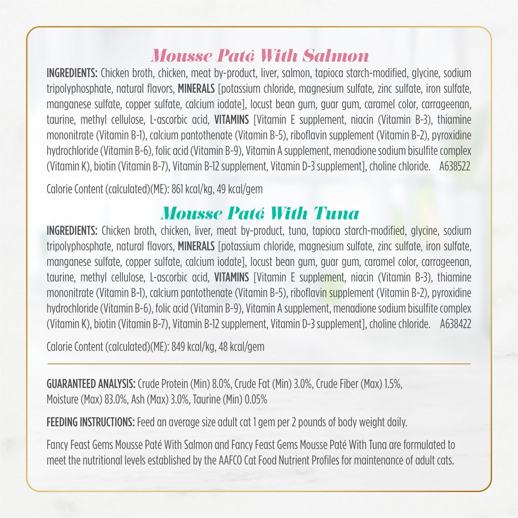 Fancy Feast Gems Pate Mousse and a Halo of Savory Gravy Wet Cat Food Variety Pack, (1) 12 ct Boxes