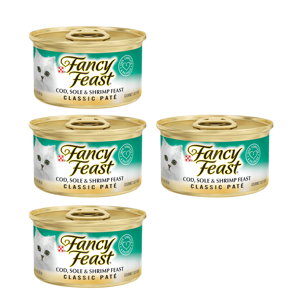Fancy Feast Classic Pate Kitten Food, Wet Cat Food, Cod, Sole & Shrimp, 3 oz Can