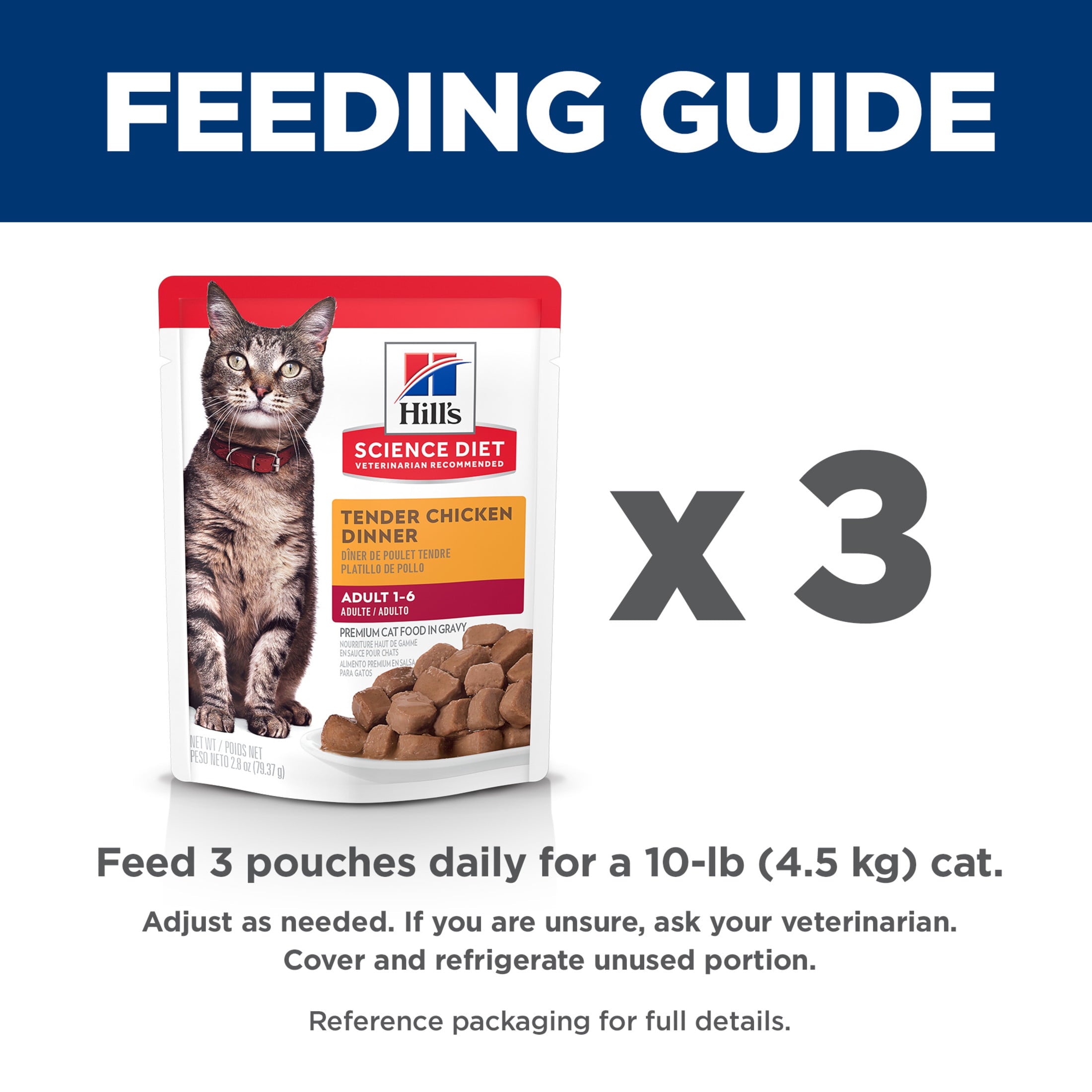 Hill's Science Diet Tender Chicken Dinner Wet Cat Food, 2.8oz Pouch 24pk
