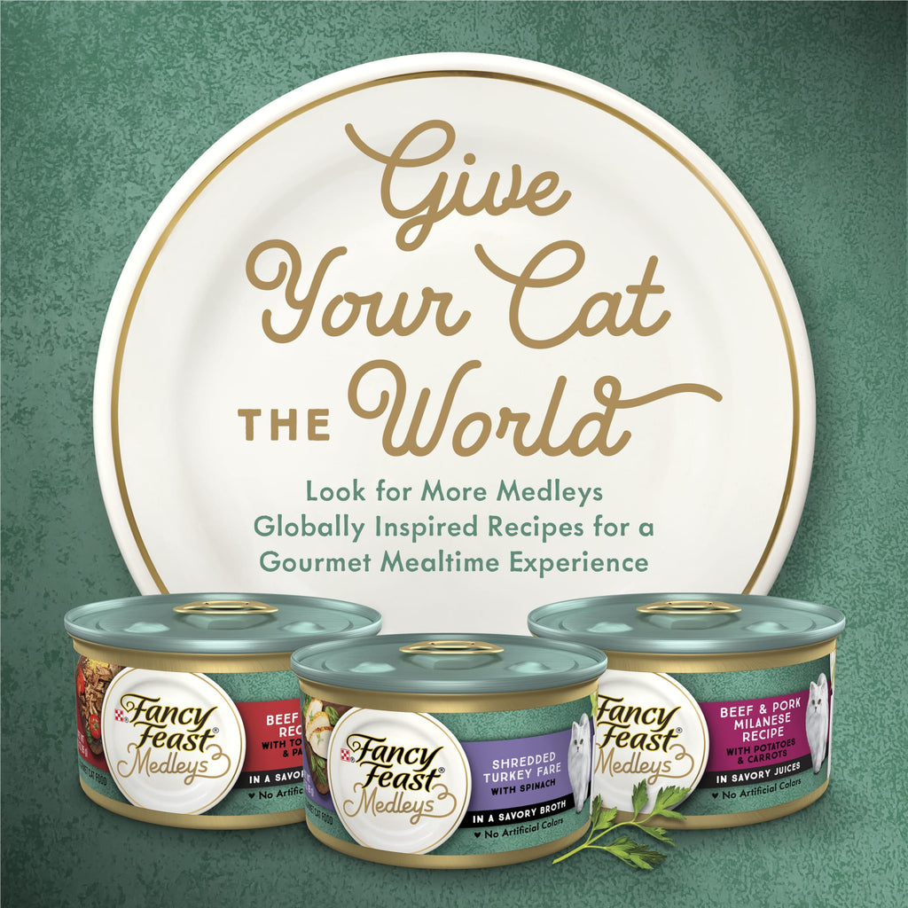 Purina Fancy Feast Medleys Pate Kitten Food, Wet Cat Food, Salmon Primavera, 3 oz Cans (24 Pack)