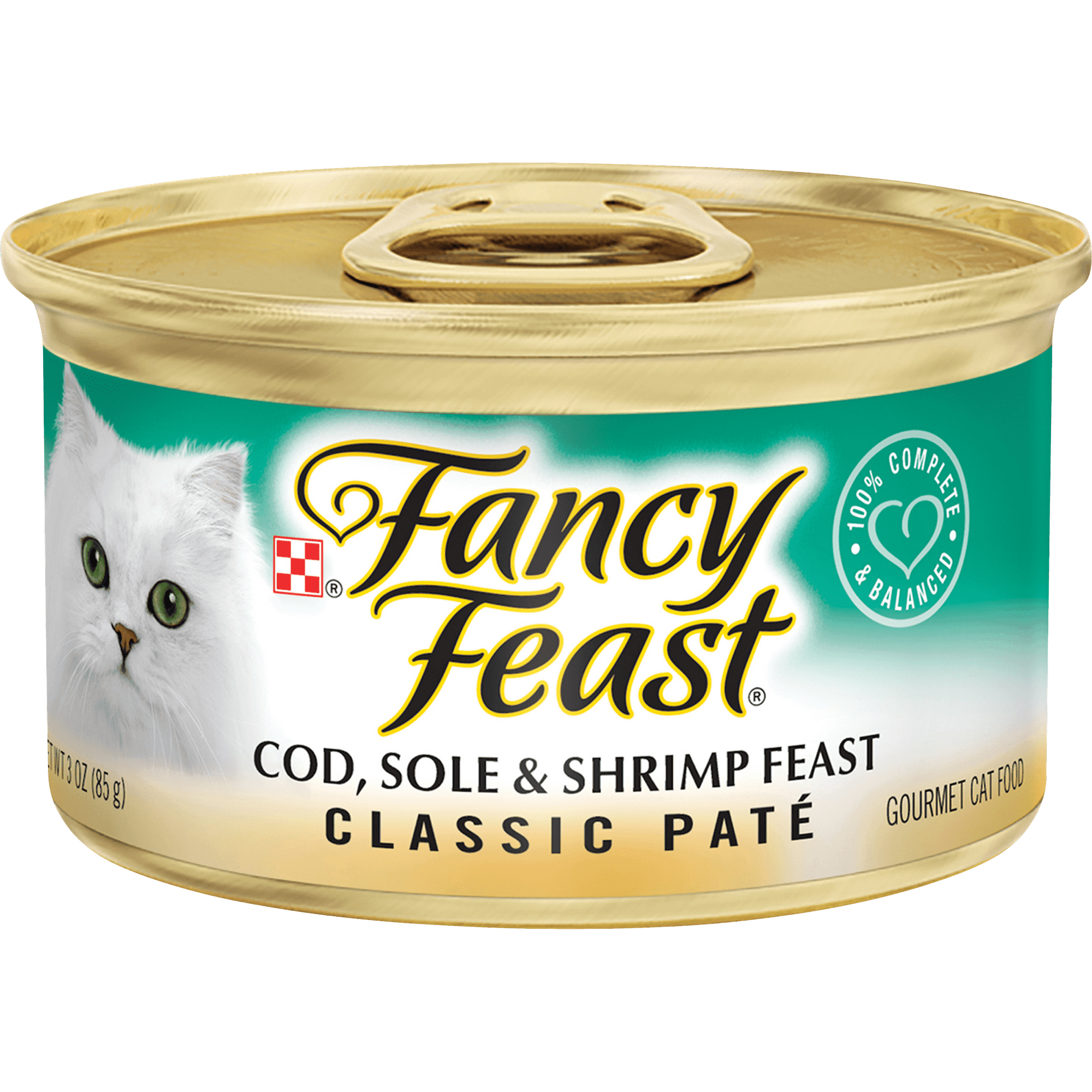 Fancy Feast Classic Pate Kitten Food, Wet Cat Food, Cod, Sole & Shrimp, 3 oz Can