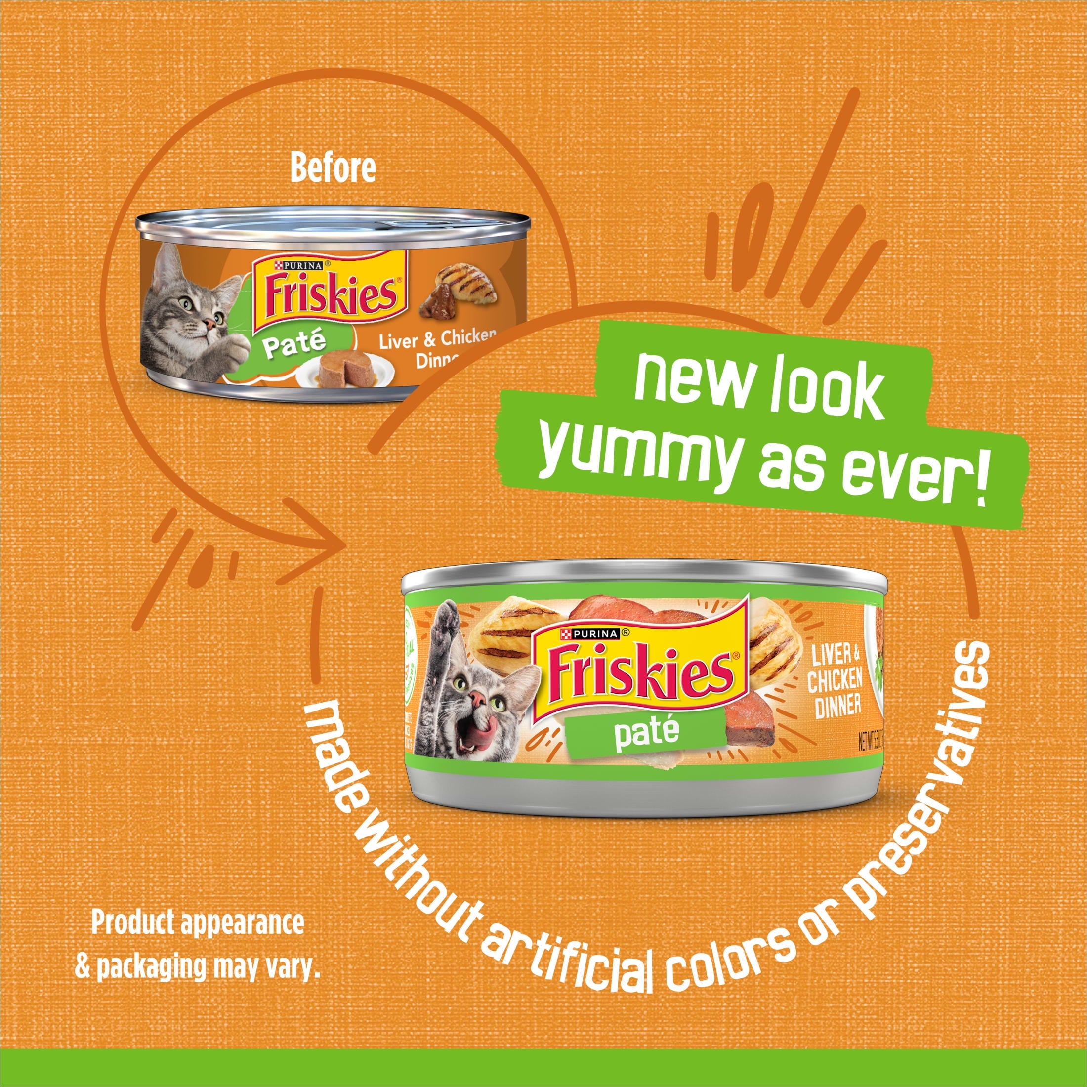 (12 pack) Friskies Pate, Liver & Chicken Dinner, Wet Cat Food, 5.5 oz Can